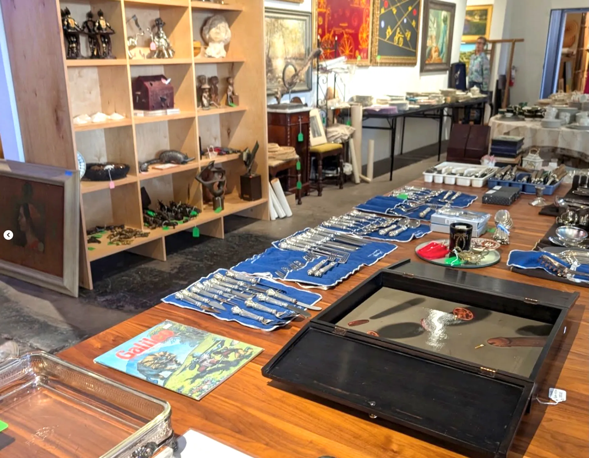 Curated estate sale inventory featuring art, antiques, and collectibles