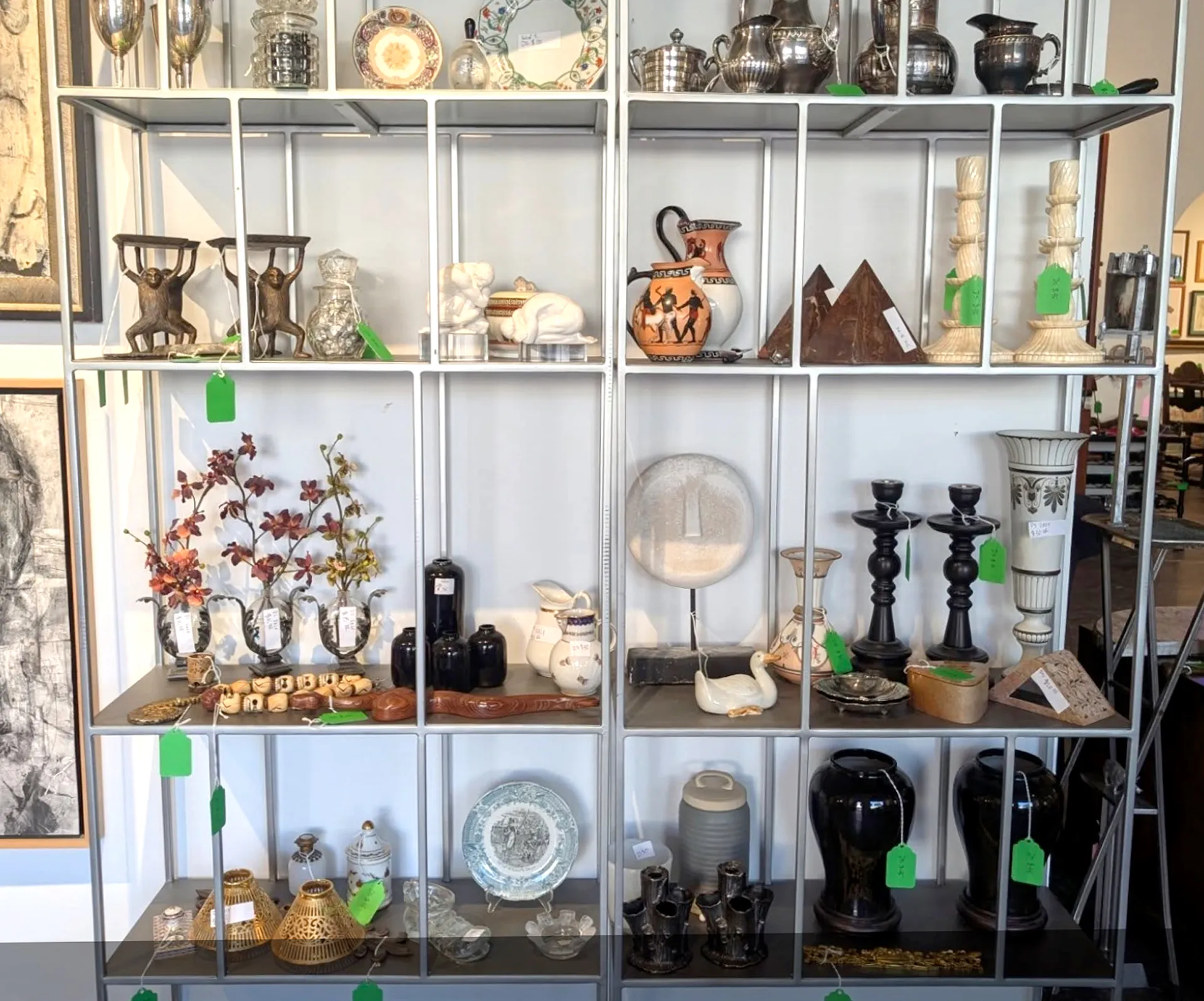 Interior view of estate items at Reeves Estates, Houston